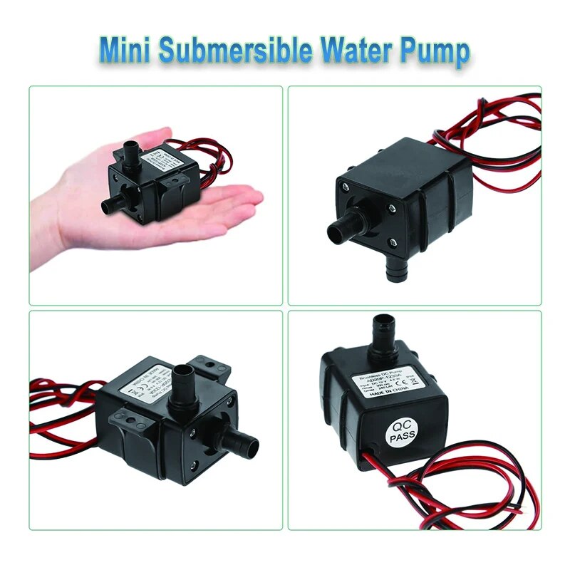 240L/H ปั๊มน้ํา DC 12V มอเตอร์ไร้แปรงหมุนเวียน Submersible ปั๊มน้ําเหมาะสําหรับพิพิธภัณฑ์สัตว์น้ําถังปลา Ponds น้ําพุ