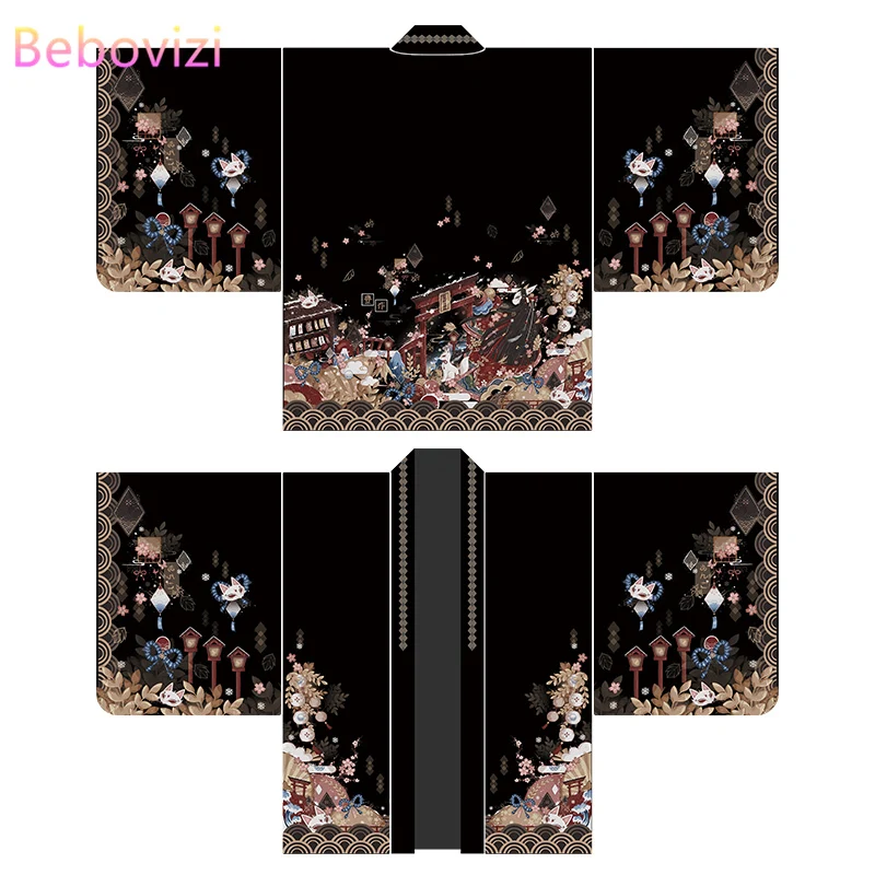 2023 Nowy letni luźny czerwony czarny japoński samuraj Streetwear Cardigan Kobiety Mężczyźni Harajuku Haori Kimono Cosplay Bluzka Top Yukata