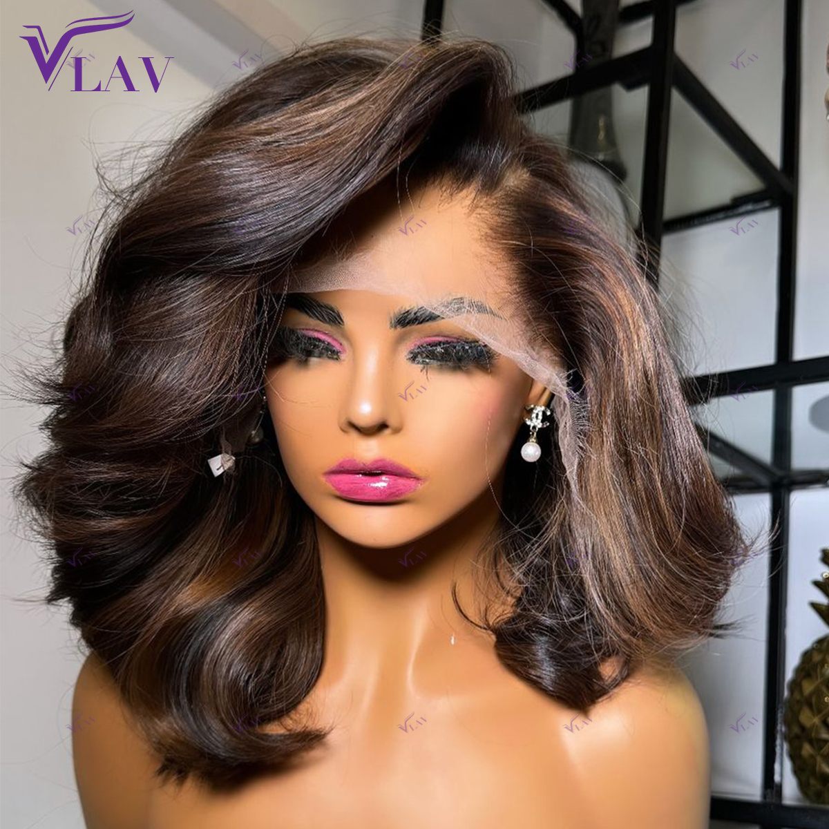 接着剤なしの透明な正面かつら,100% 人毛,HD 360,13x4,13x6,密度400