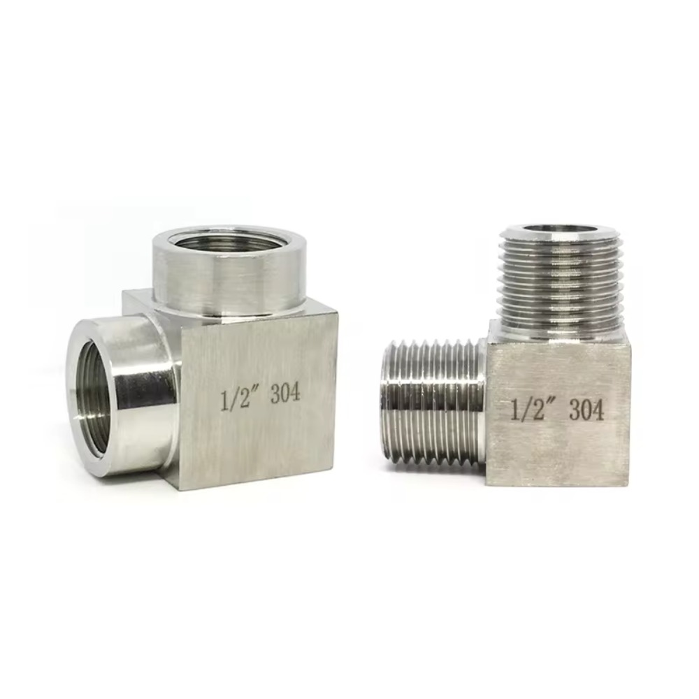 Alta presión 1/8 "1/4" 3/8 "1/2" 3/4 "1 BSP NPT codo macho hembra conector de 90 grados acoplador 304 accesorio de tubería inoxidable agua Gas
