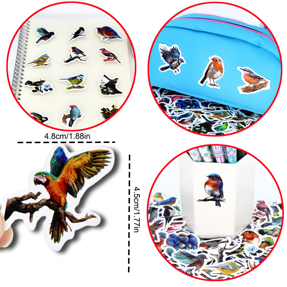 สติกเกอร์น่ารักแพ็ค Kawaii นกความงามเครื่องเขียน Lot สํานักงานโรงเรียนครู Scrapbooking อุปกรณ์กระดาษเกาหลี Txt