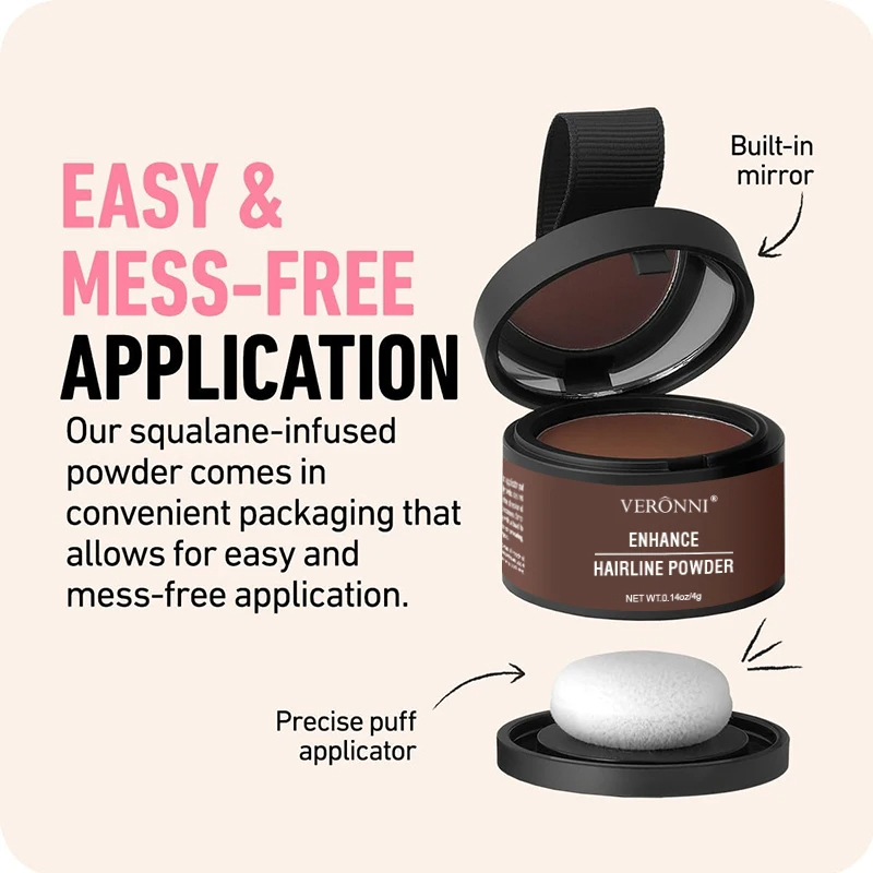 Polvere per linea di capelli 4g Copertura per radice nera Naturale istantaneo Impermeabile Linea sottile Ombra in polvere Correttore per capelli Copertura 14 colori