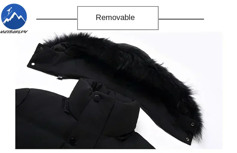 Luxus Lange Daunenjacke männer Winter Koreanischen Stil Abnehmbare Pelzkragen Kappe Weiße Ente Unten Warme Mantel Marke Leichte Parka