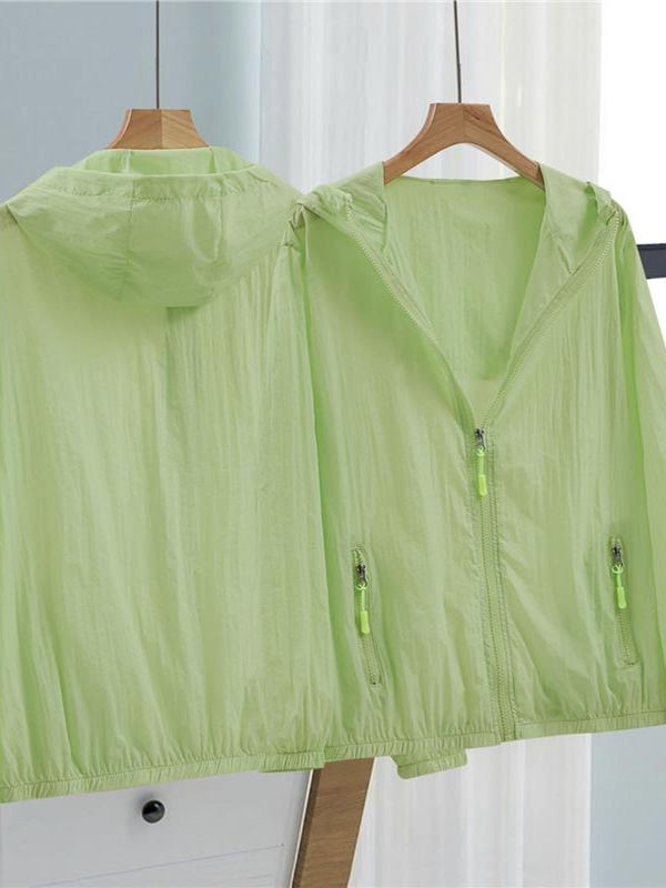 Estilo Japonês F Verão Solto Leve Crimento Curto Respirável Proteção Solar Roupa Externa Casual Estilo de Trabalho