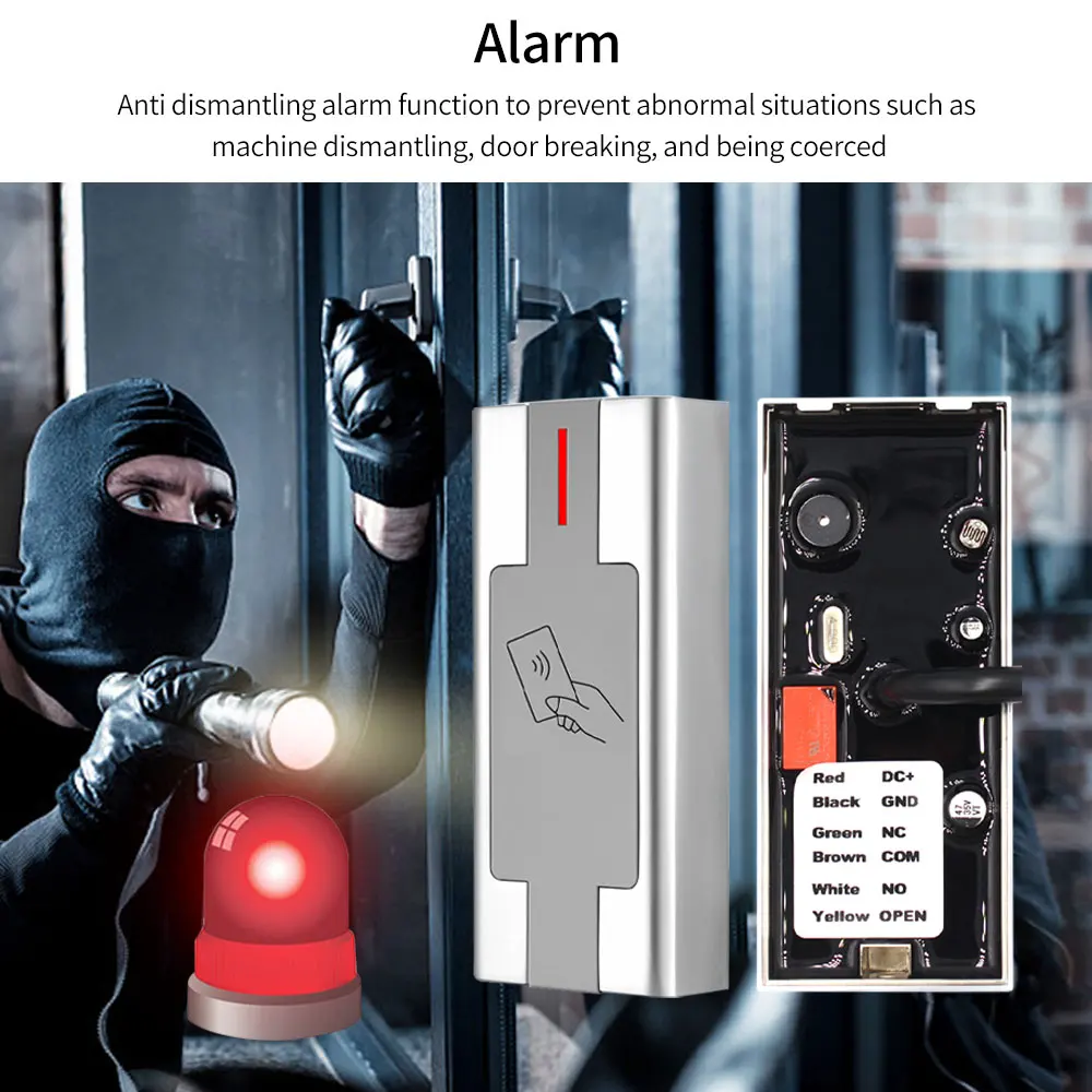 M1 EM Card Reader RFID Standalone Keyboard for Door Enter Electronic Lock System Metal Waterproof Access Control Keypad