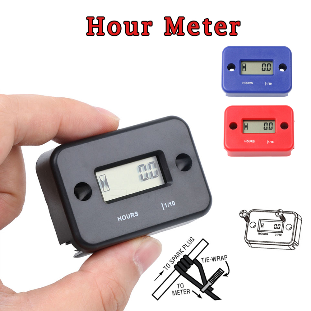 Màn Hình LCD Kỹ Thuật Số Giờ Đồng Hồ Xe Máy Chống Nước Hiển Thị Cho Xe Đạp Xe Máy ATV Xe Trượt Tuyết Mềm Thuyền Trượt Tuyết Bụi Bẩn Khí Động Cơ