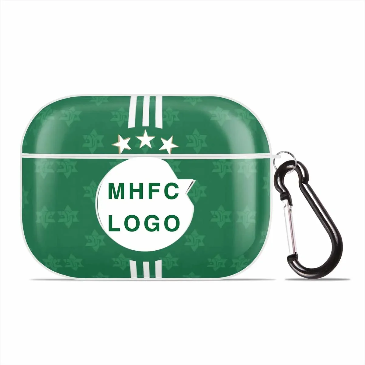 イスラエル マッカビ ハイファ F.C スリースター MHFC ロゴケース AirPods 1 2 3 ケースカバー AirPods Pro ワイヤレスヘッドフォン