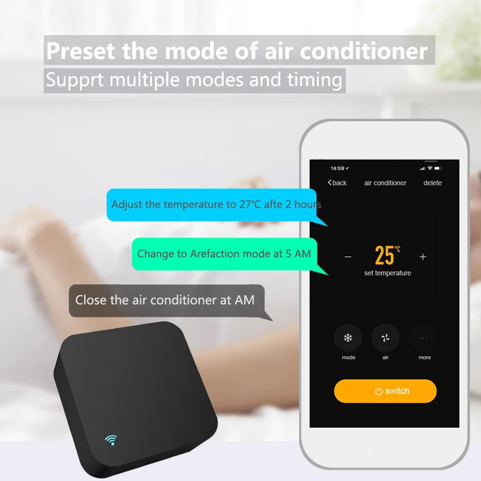 Tuya wifi ir controle remoto para ar condicionado tv casa inteligente blaster infravermelho controle remoto universal para alexa google casa