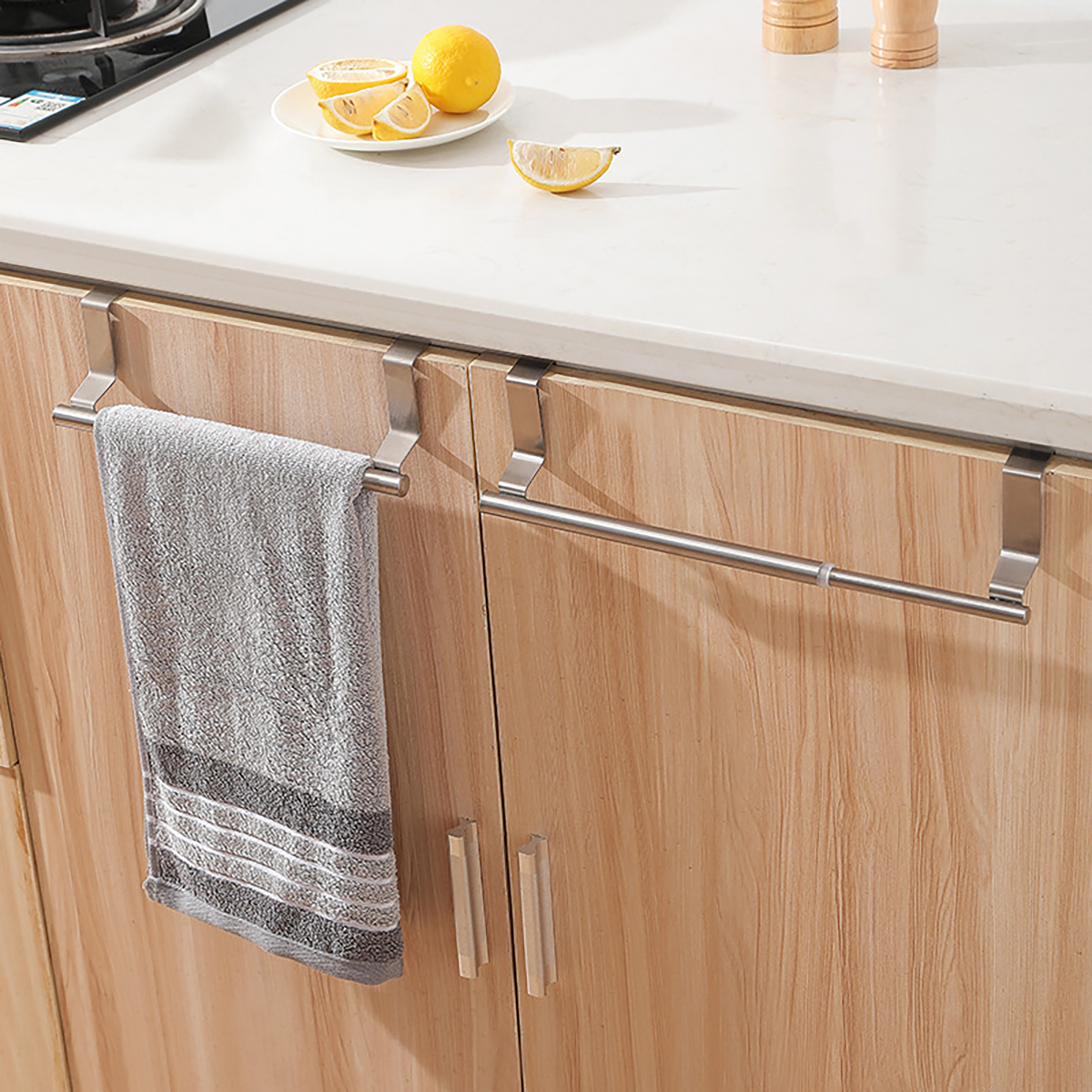 Schranktürhaken ohne Stanzen – belüftetes, feuchtigkeitsbeständiges Design aus Edelstahl, einfache Installation