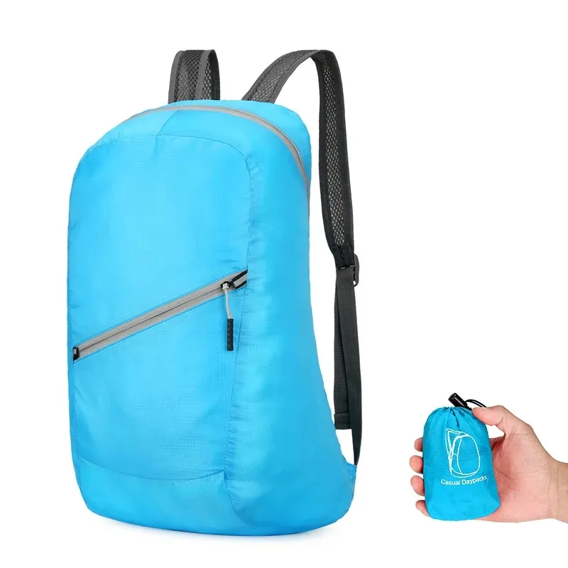 Mochila impermeable de gran capacidad para acampar, bolsa de viaje para senderismo, mochila plegable ligera, bolsas duraderas con cubierta para lluvia para deportes al aire libre