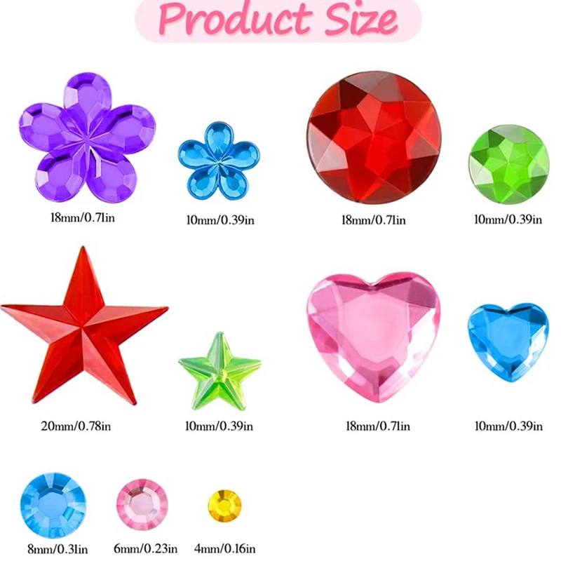 4-8 แผ่น 3D อัญมณีคริสตัลอะคริลิคสติกเกอร์เด็ก DIY ตกแต่ง Self Adhesive อัญมณีหัตถกรรม Sparkly Rhinestone สติกเกอร์ของขวัญหญิง