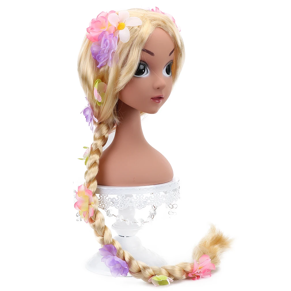 AICKER ロングブロンド ラプンツェル ウィッグ 子供用 - プリンセス ガール コスチューム コスプレ おとぎ話 ボール 三つ編みウィッグ ハロウィン クリスマス パーツ用