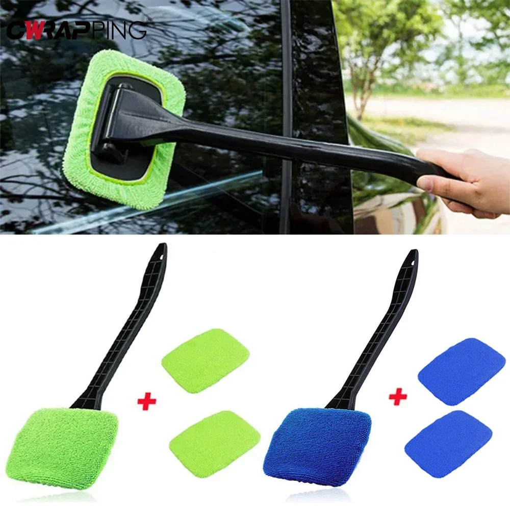 Kit spazzola per la pulizia del parabrezza dell'auto Manico lungo Resistente impermeabile per la cura del vetro automatico Dettagli dei veicoli Accessori per motociclette