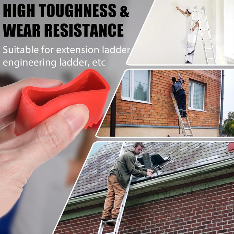 BEAU-4Pcs Step Ladder Feet Covers Versatile Ladder Leg Covers Non-Skid Ladder Pads Rubber Foot Pad Insulating Foot Sleeve