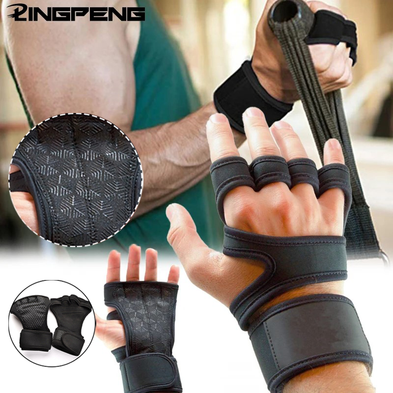 Guanti da palestra per uomo donna Fitness guanti da polso per sollevamento pesi Body Building Training sport esercizio guanto da ciclismo antiurto