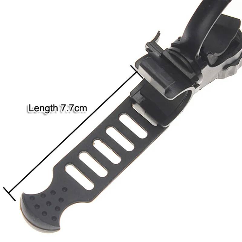 Bicicleta Lanterna Holder Mount, 360 ° ajustável, correias de borracha, bicicleta do ciclo tocha frontal, LED Headlight Clamp, Clip Bracket, 20-45mm