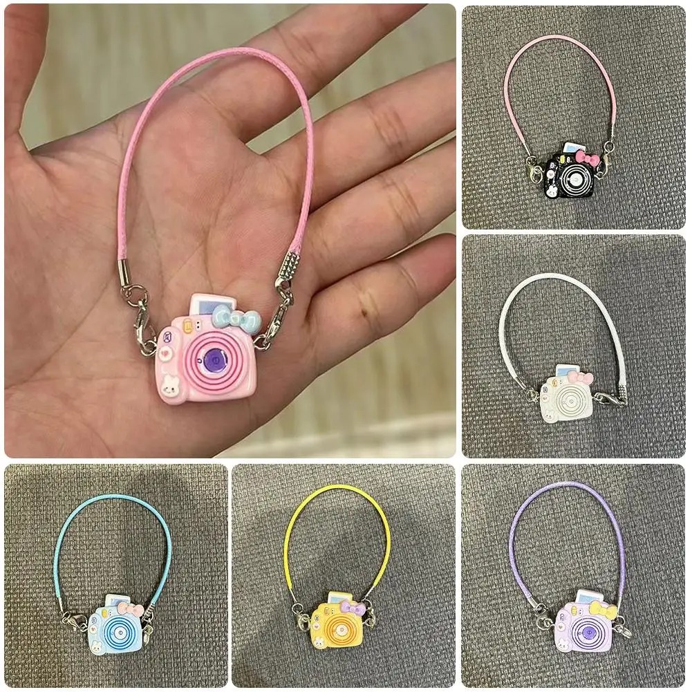 Mini caméra à monter soi-même, jouet en peluche pour poupée Labubu de 17cm, accessoires pour maison de poupée, accessoires de cou suspendus, pendentif pour maison de poupée