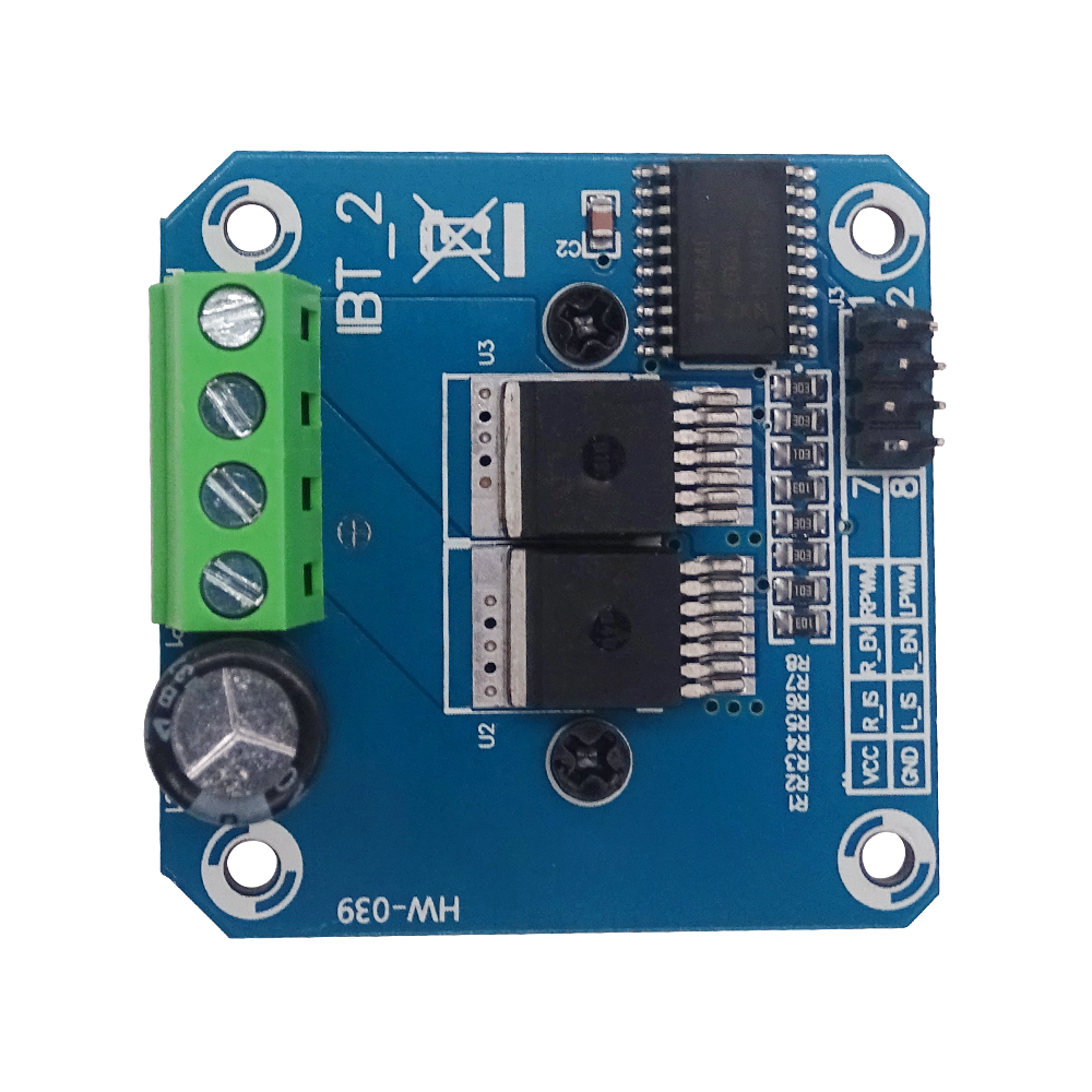 BTS7960 High Power Intelligente Voertuig Motor Drive Module BTS7960 43A Stroombegrenzing Controle Halfgeleider Koeling Drive