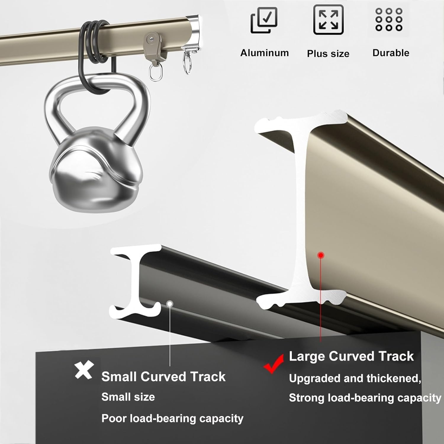 Para divisor de habitación, montaje en techo o pared, 300 cm, separador de espacio versátil, fácil instalación