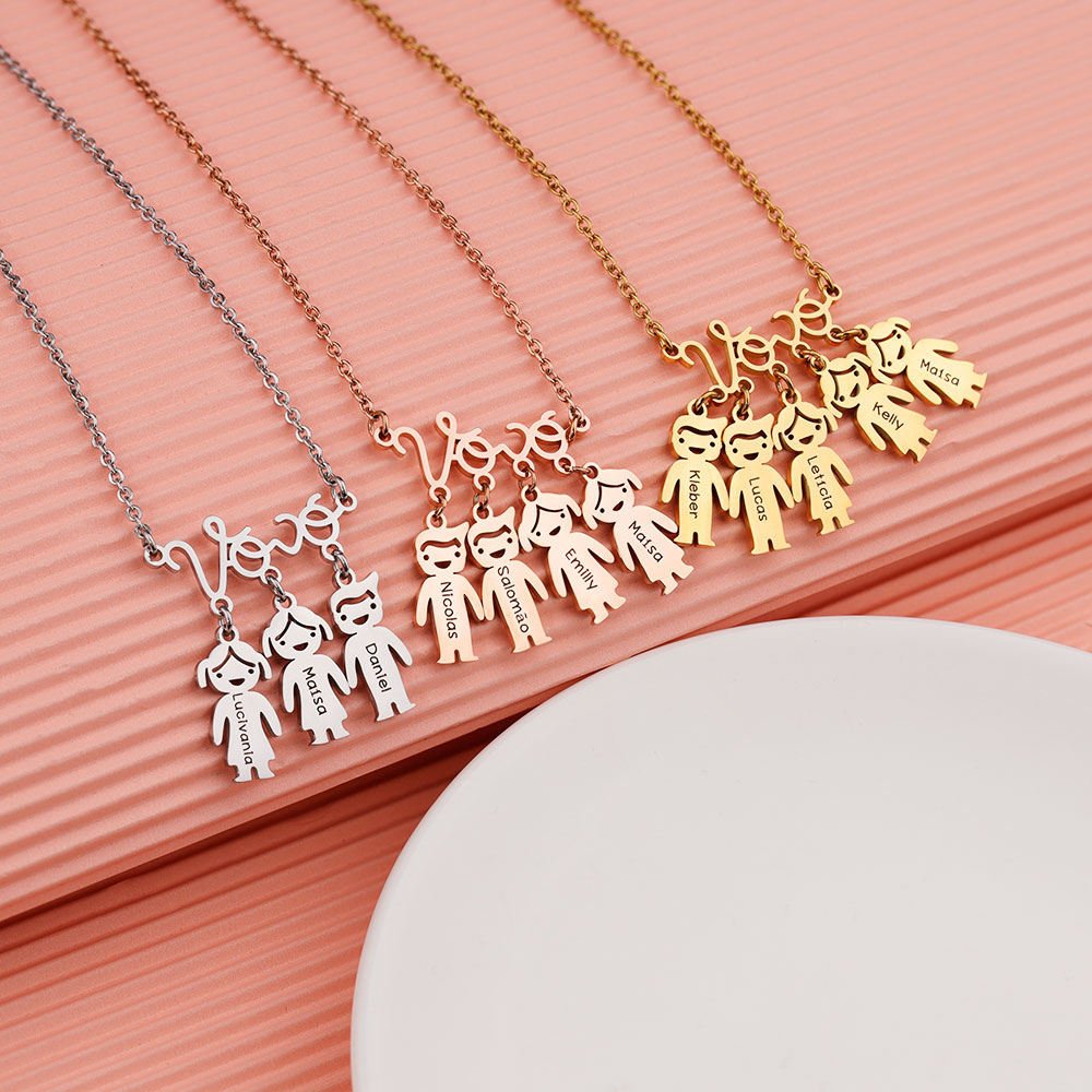 ของขวัญวันแม่ส่วนบุคคล vovó เด็กจี้สร้อยคอวินเทจชื่อที่กำหนดเอง Vovo Choker สำหรับยายสุภาพสตรีผู้หญิงแม่