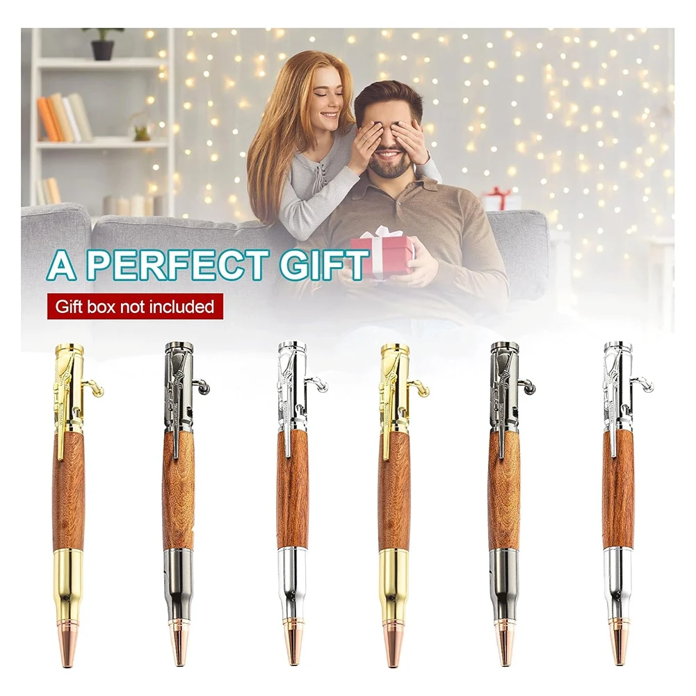BABQ 6 Bolt Action Pens, Woodworking Pen Set, Durableand Easy to Use, Pen Set, Pen Making Kit for DIY Crafting Home