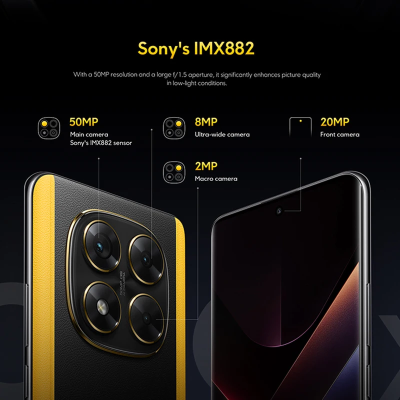 POCO X7 Smartphone Global Version 256GB/512G 120Hz 6.67" CrystalRes Display Dimensity 7300-Ultra 5110mAh Battery 45W Charger NFC
