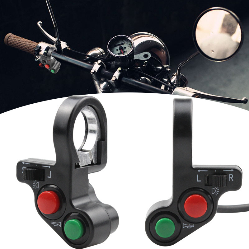 Motocicleta scooter bicicleta elétrica 7/8 "guiador chifre sinais de volta luzes controlador interruptor peças modificadas interruptor do guiador