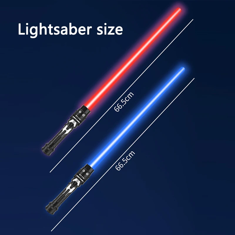 Laser Sword Lightsaber Red and Blue Double Saber Rave Transformation Children's Gift Cosplay Weapon Boy Cool Flashing Toy
