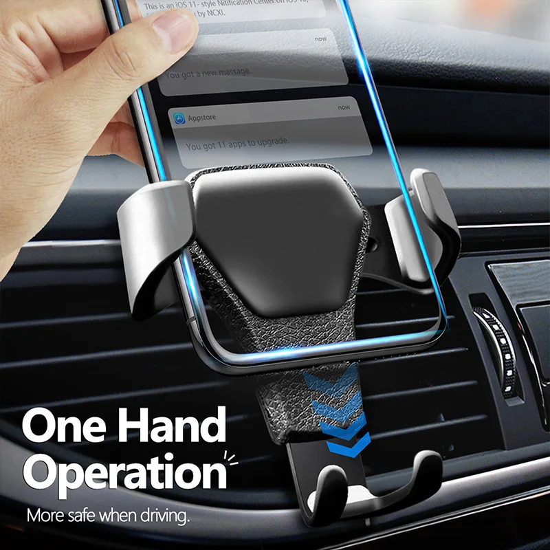 NEUE Schwerkraft Auto Halter Für Telefon Air Vent Clip Halterung Mobile Handy Ständer Smartphone GPS Unterstützung Für iPhone Handy