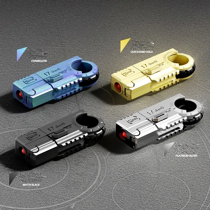แหวนปืนพก Bullet ปืนแบบพกพา Mini 3D Decompression Shell Ejection โลหะผสมกลางแจ้งของเล่นตลกเด็กของขวัญวันเกิด Fidget ของเล่น