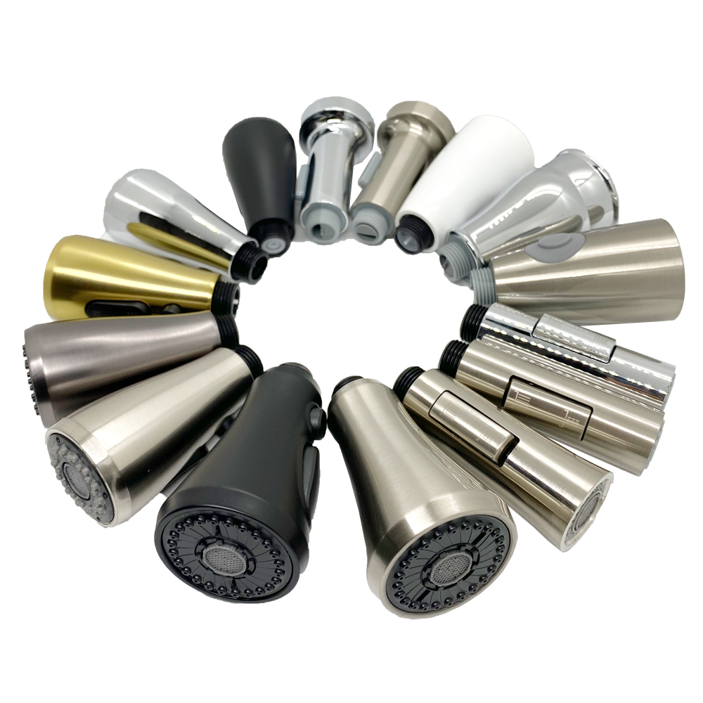 Kitchen Faucet Sprayer Nozzle Pull Out Shower Spray Head G1/2 Tap Accessory Replacement Black Golden Head Aerator Nozzle