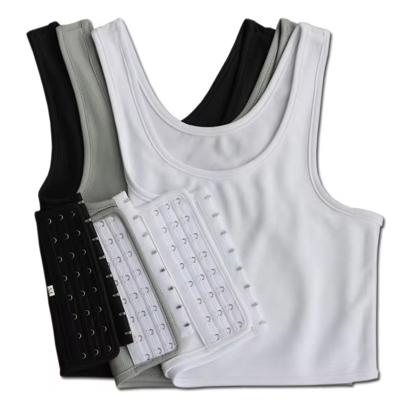 Platte Borst Binder Tomboy Ondergoed Vrouwen Naadloze Zomer Korte Vest Tank Top Shaper Bustier Shaper Vest