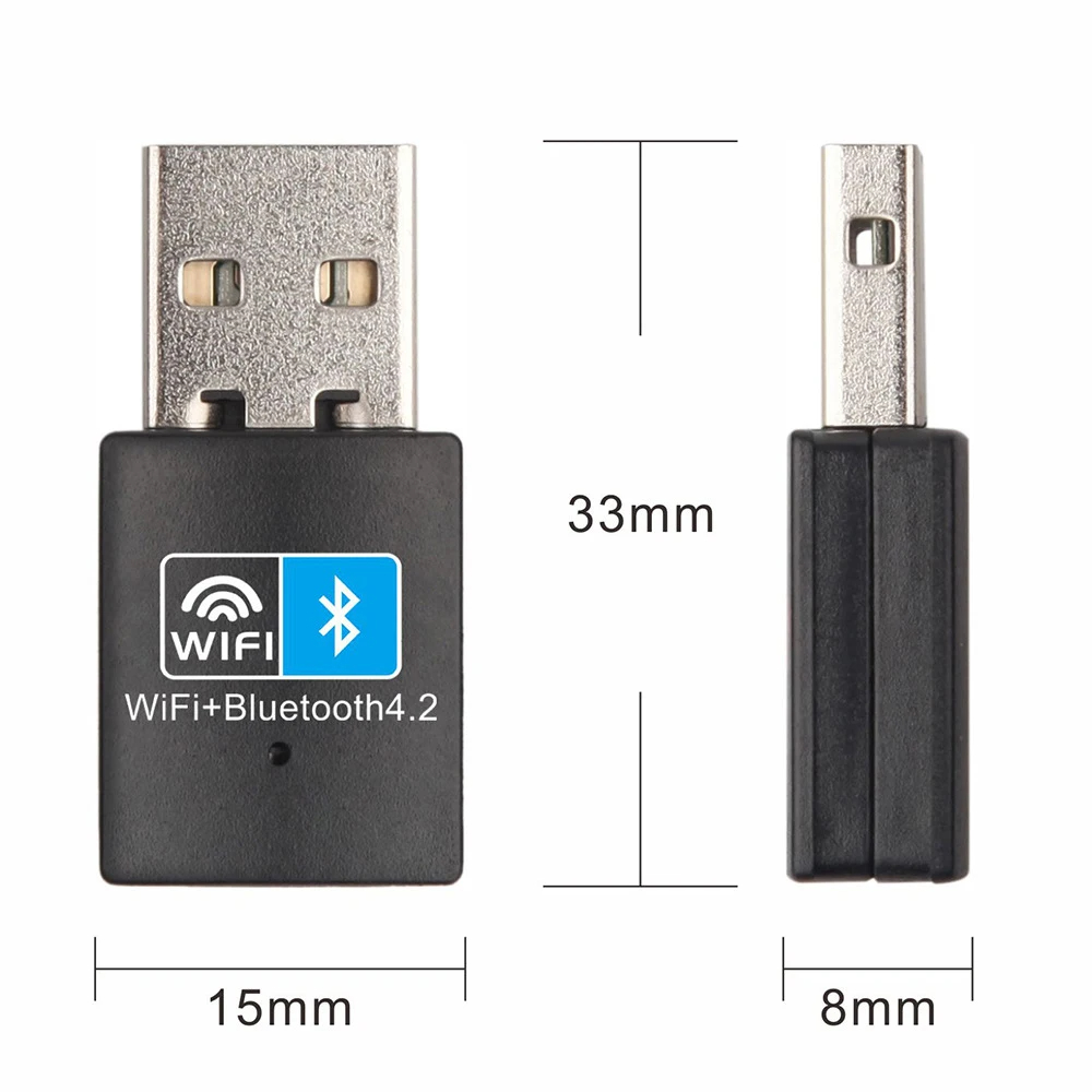 Adaptador USB WiFi Bluetooth de 150Mbps, Dongle 2 en 1, receptor Wlan inalámbrico de red Wi-Fi USB de 2,4G para ordenador portátil, accesorios para PC de escritorio