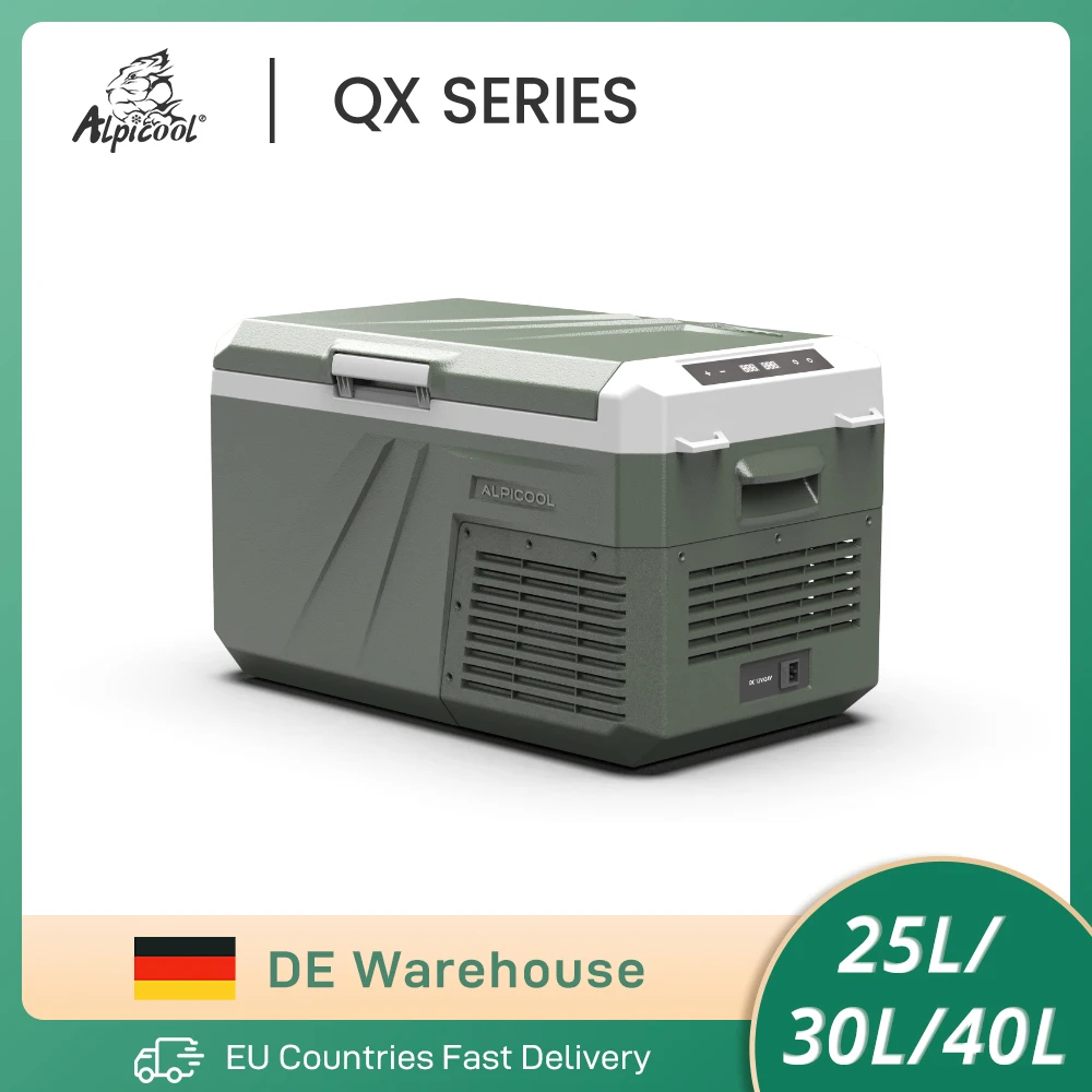Alpicool QX 25L 30L 40L Tragbarer Kühlschrank 12/24V DC 100-240V AC Kühlschrank Gefrierschrank Dual Zone 12V Kompressorkühler für Camping