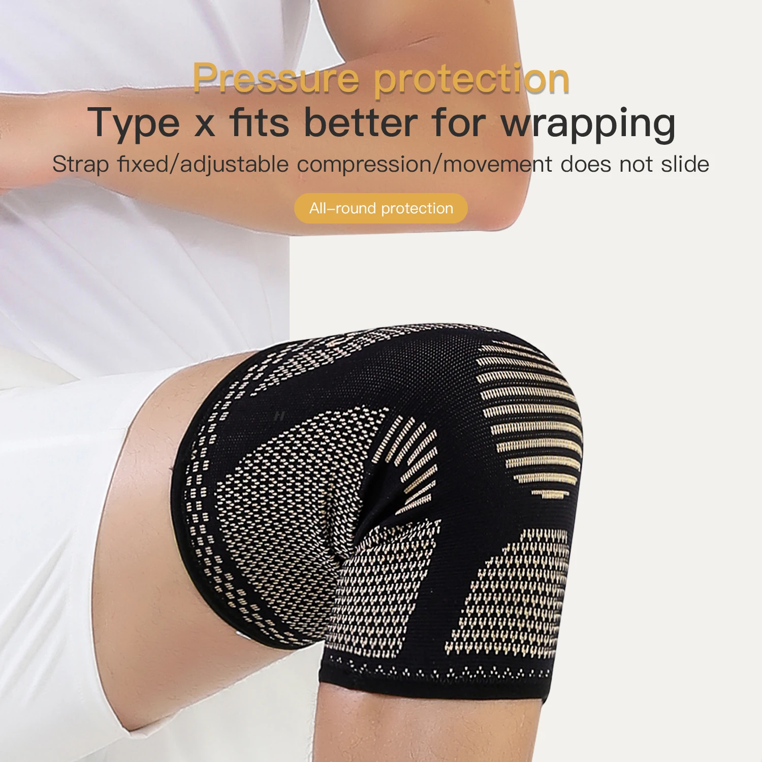 1PC ทองแดงเข่ารั้งสําหรับโรคข้ออักเสบ-ทองแดงเข่าสําหรับปวดเข่าการบีบอัดสําหรับกีฬา, บรรเทาอาการปวดเข่า