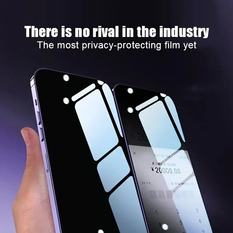 Protector de instalación sin polvo de vidrio templado de privacidad de 3 uds para IPhone 15 14 13 12 11 16 Pro Max XR X Protector de pantalla antiespía