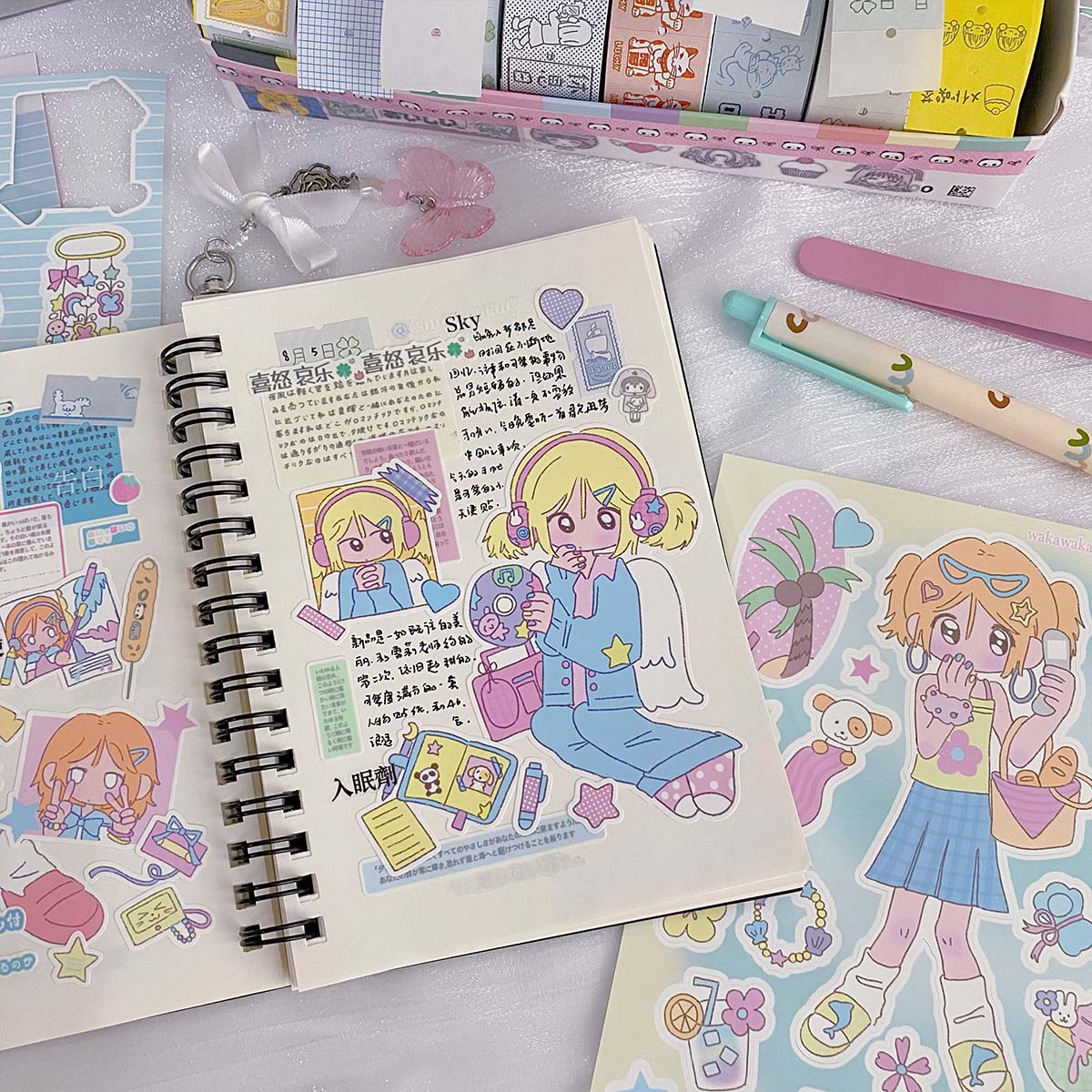 スクラップブッキングステッカーかわいい装飾キャラクターステッカーアート Diy 工芸品アルバムジャーナルプランナーデカールステッカー