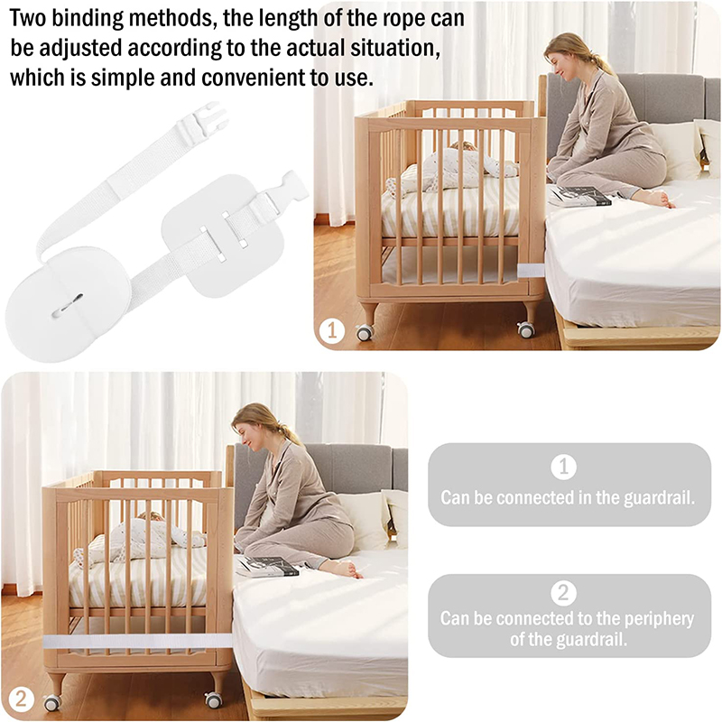 Crib Fixed Belt Splicing Large Bed Anti-moving Straps Mother and Child Bed Supporting Large Bed Straps Crib Straps for Newborn