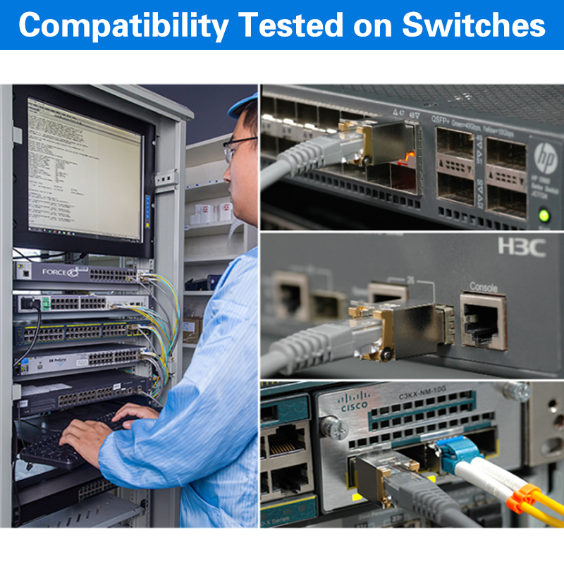 2.5G SFP to RJ45 Copper Module 1G/2.5GBase-T 100m RJ45 Connector Compatible For Mikrotik,HORACO,KEEPLiNK 2.5Gb SFP Fiber Switch