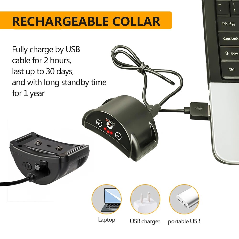 Collar de corteza de perro, Collar antisadridos recargable para dejar de ladrar, Collar de entrenamiento con vibración para perros pequeños y medianos