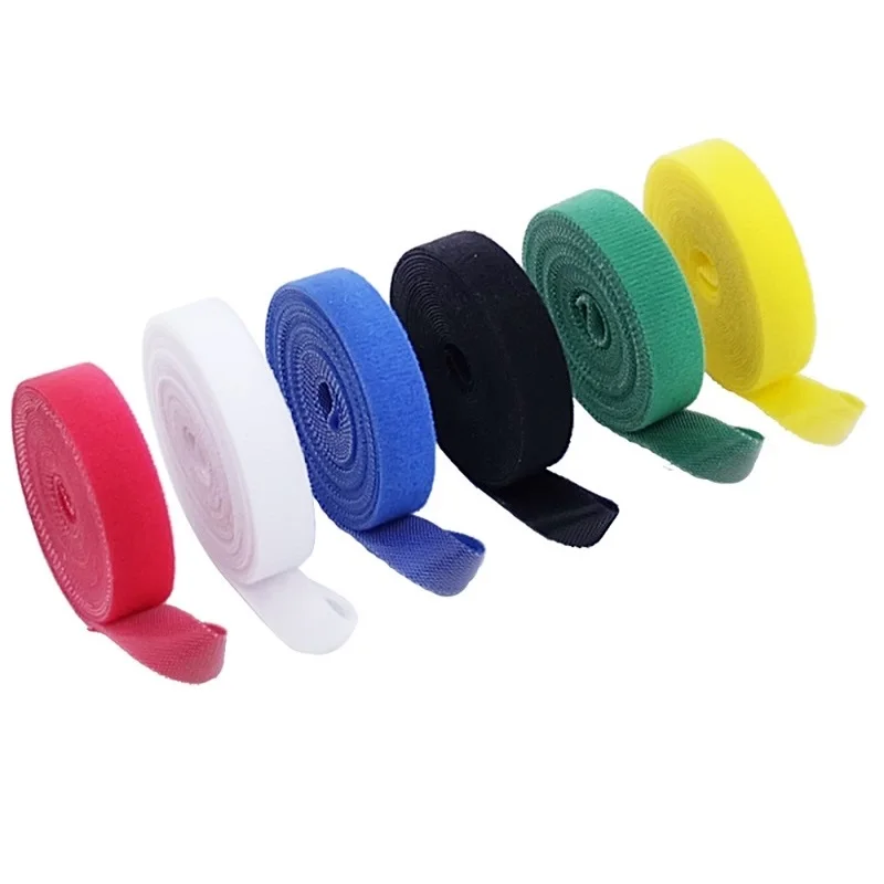 1/5M Dây Cáp Có Thể Tái Sử Dụng Keo Dán Móc Vòng Lưng Dây Nylon Dây Đeo Người Tổ Chức Tự Giữ Kẹp Quản Lý Dây dây Thắt