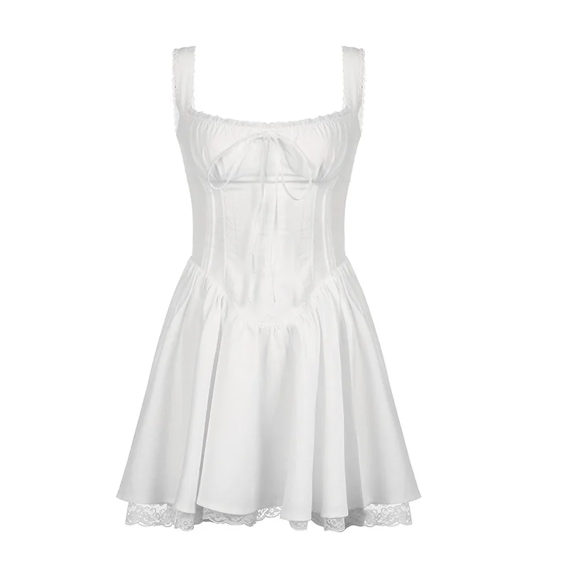 Vestido de camisola francesa para crianças, high-end, estilo Hepburn, preto, saia curta, temperamento pequeno, verão, novo, 2024