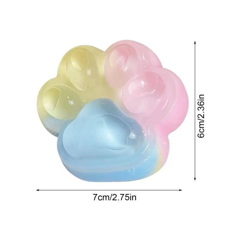 Big Cat Paw Silicone Squeeze Toys for Stress Relief Squish Paw Soft Sensory Fidget Toys Desk Accessory for for Kids Teens Adults