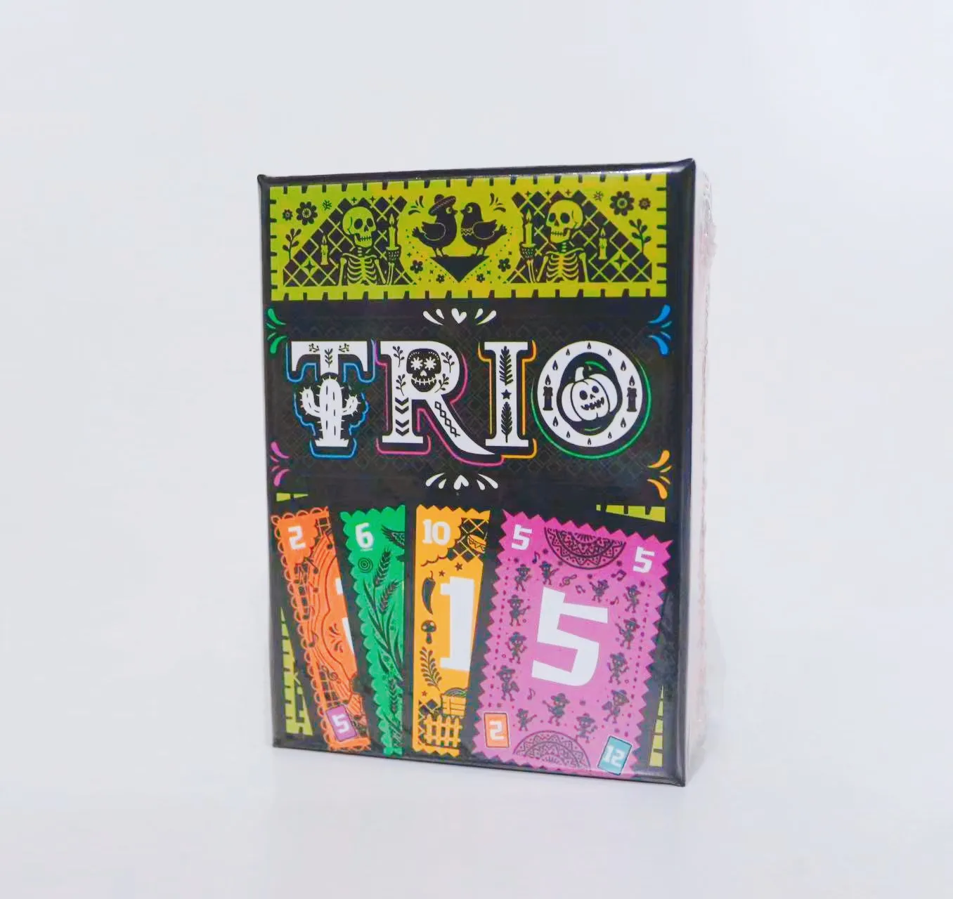 Trio, Familienspiel, Kartenspiel, auf der Empfehlungsliste 2024 Spiel des Jahres, 3-6 Spieler, ab 8 Jahren, 15 Minuten