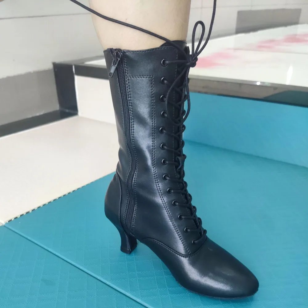 Frauen OEM Latin Dance Stiefel 7 cm Kubanischen Ballsaal Salsa Tanz Schuhe Latin Salsa Tanz Schuhe Club Party Ballroom Dance Schuhe booties
