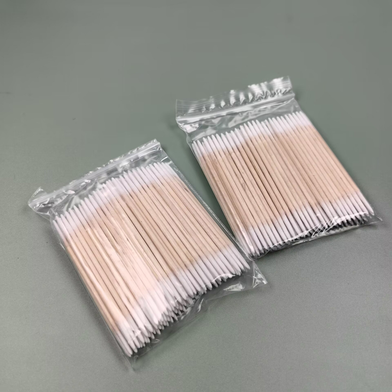 Coton-tige à pointe pointue pour manucure, outil d'art des ongles, bâton de pointe en bois Long, 100/300 pièces, coton-tige brodé Semi-Permanent