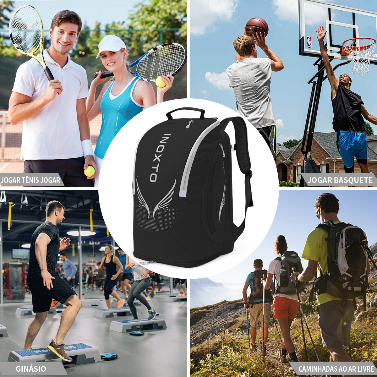 Saco de ginásio à prova dwaterproof água saco de fitness esporte das mulheres dos homens saco de fitness ao ar livre portátil ultraleve yoga ginásio esportes mochila saco raquete
