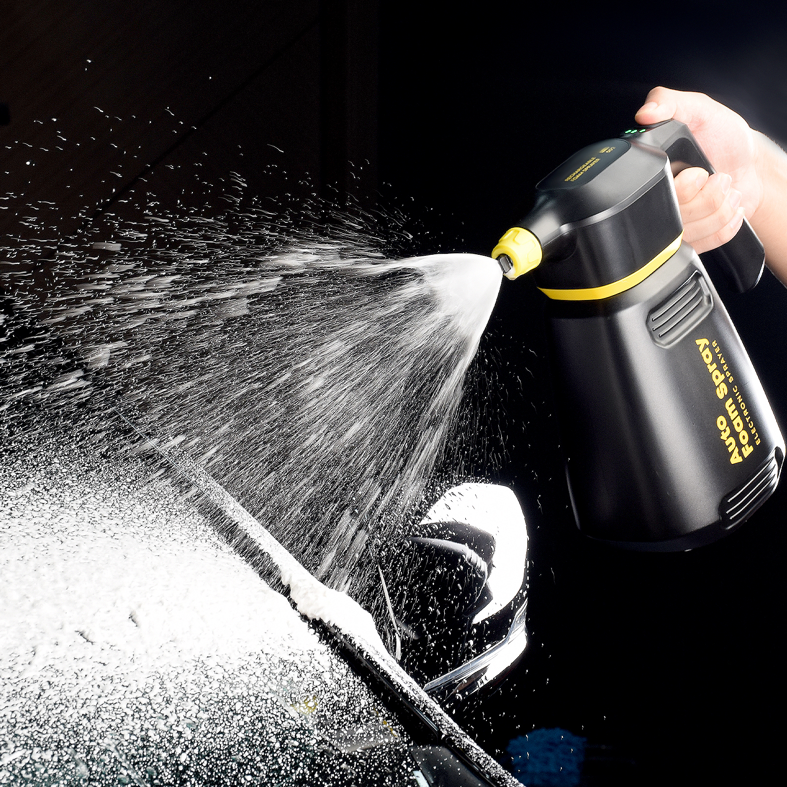 Foamboss Pulverizador de espuma elétrico para lavagem de carros, casa, jardim, detalhes limpos, canhão de espuma de neve, água de alta pressão