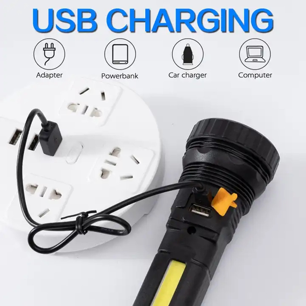 Multi-função solar lanterna led ao ar livre tocha de longo alcance banco de energia de emergência led lanterna solar