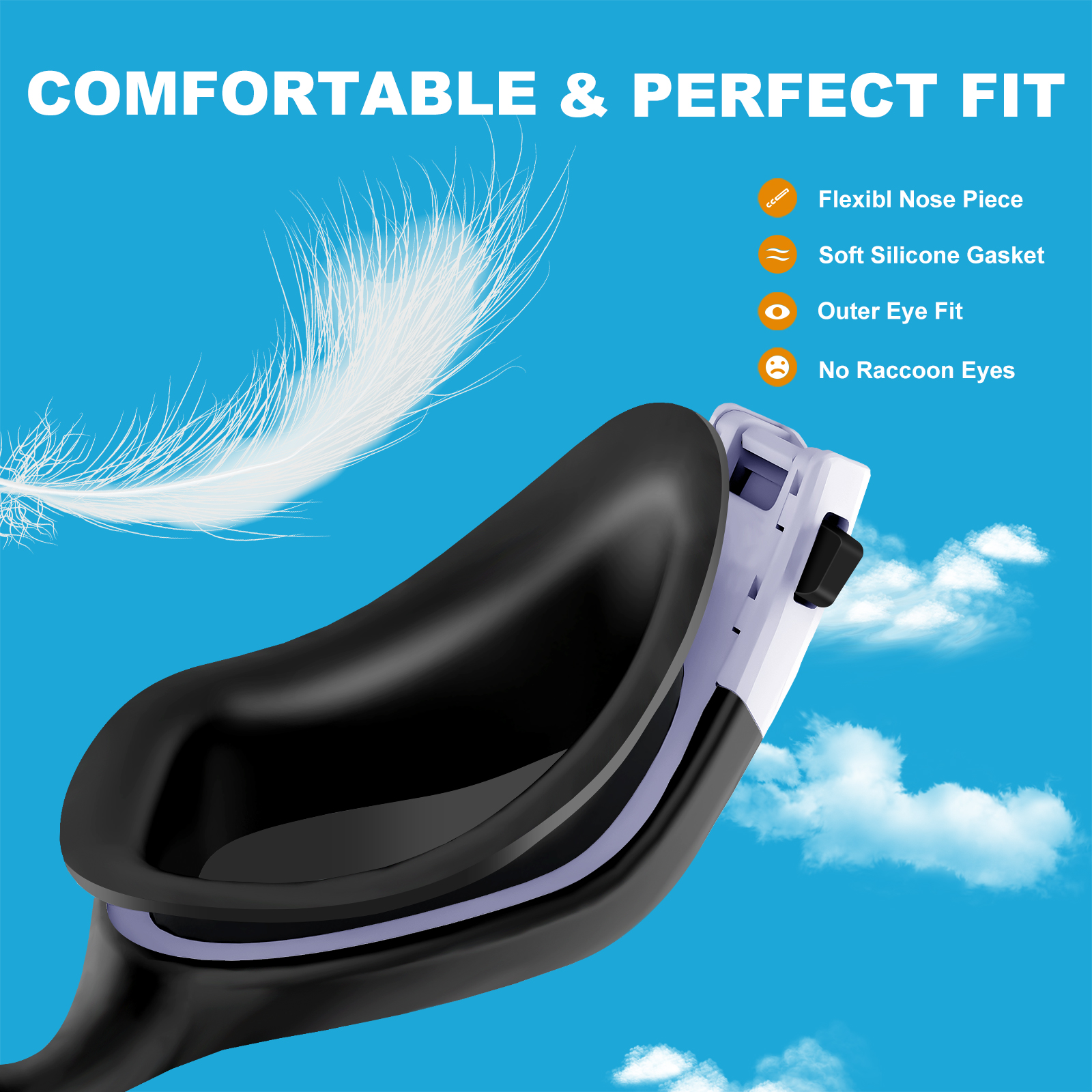 Adulto Profissional Óculos De Natação Anti-fog UV Proteção Lens Impermeável Ajustável Silicone Swim Óculos Equipamentos de Natação